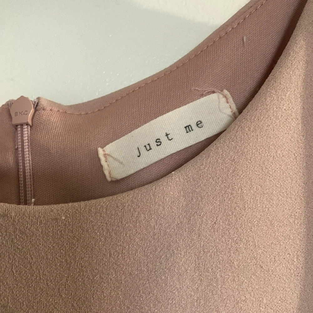 Dusty Pink Asymmetrical Hem Dress - Picture 4 of 7